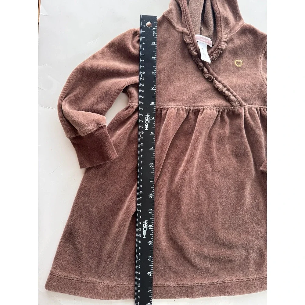 VTG Old Navy 2T Brown‎ Velour Dress